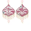 Orecchini Chandelier Goccia Rosa