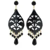 Orecchini Chandelier Goccia Lunga Plexi Nero