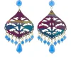 Orecchini Chandelier Goccia Azzurro