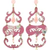 Orecchini Chandelier Lungo Rosa
