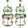 Orecchini Chandelier Lungo Verde