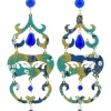 Orecchini Chandelier Lungo Blu