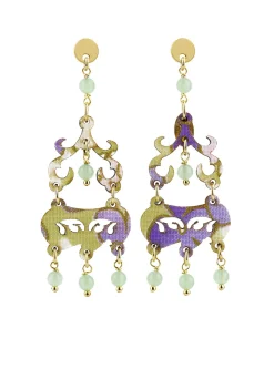 Orecchini Chandelier Mini Verde Giada