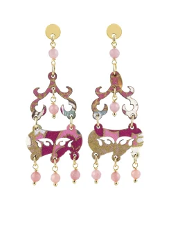 Orecchini Chandelier Mini Rosa Sfumato