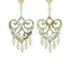 Orecchini Chandelier Palma Mini Verde Giada