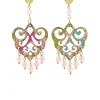 Orecchini Chandelier Palma Mini Rosa