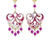 Orecchini Chandelier Palma Mini Fucsia