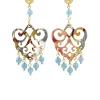 Orecchini Chandelier Palma Mini Celeste Sfumato