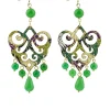 Orecchini Chandelier Palma Verde