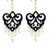 Orecchini Chandelier Palma Plexi Nero