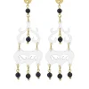 Orecchini Chandelier Plexi Trasparente Mini Nero