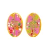 Orecchini Cuore E Infinito Clips Ovale Rosa