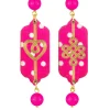 Orecchini Cuore E Infinito Mini Pois Fucsia