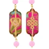 Orecchini Cuore E Infinito Mini Rosa Fluo