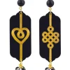 Orecchini Cuore E Infinito Plexi Nero