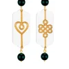 Orecchini Cuore E Infinito Mini Plexi Trasparente Nero