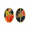 Orecchini Cuore E Infinito Clips Ovale Blu