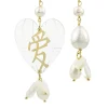 Orecchini Cuore Grande Plexi Trasparente