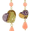 Orecchini Cuore Mini Arancio Chiaro