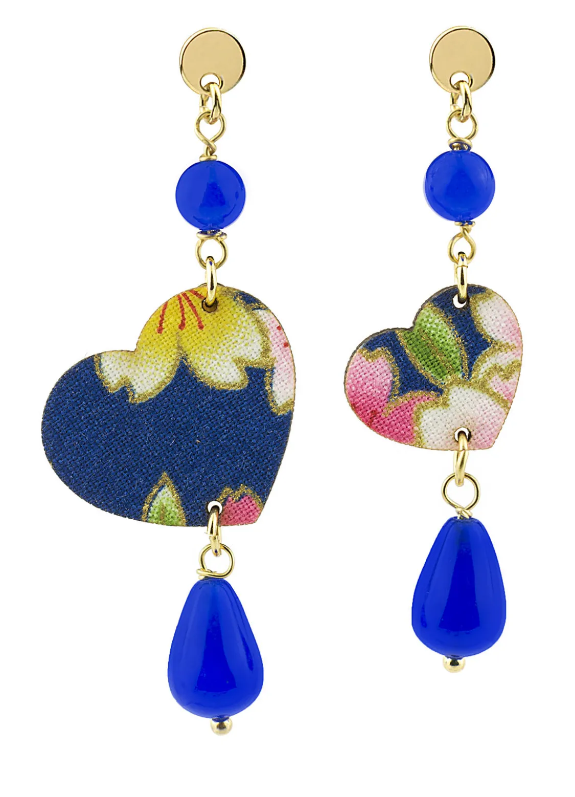 Orecchini Cuore Mini Blu