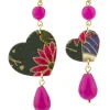Orecchini Cuore Mini Fucsia