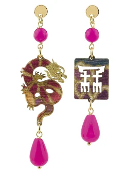 Orecchini Drago Mini Fucsia