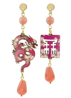 Orecchini Drago Mini Rosa Sfumato