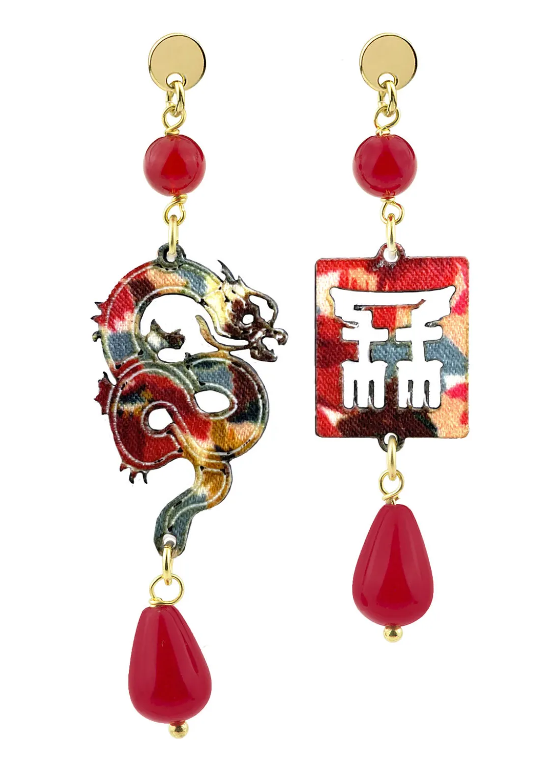Orecchini Drago Mini Rubino