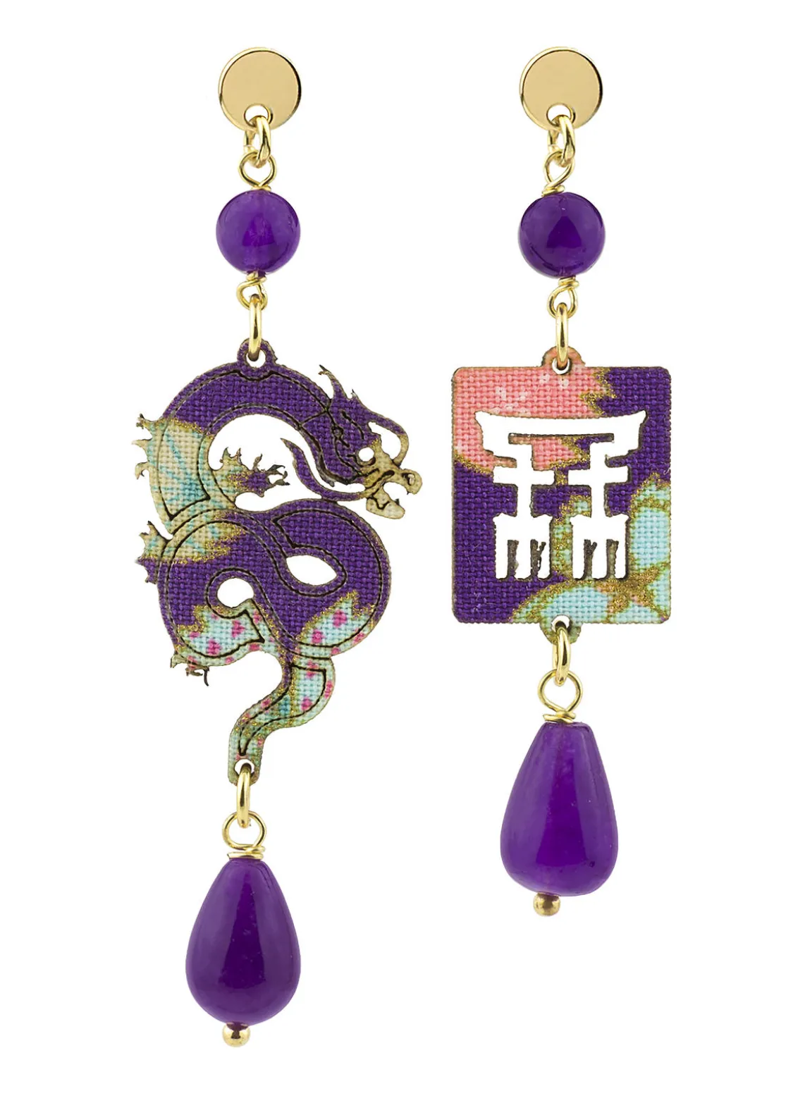 Orecchini Drago Mini Viola