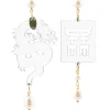 Orecchini Drago Plexi Trasparente Piccolo Perla