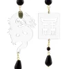 Orecchini Drago Plexi Trasparente Piccolo Nero
