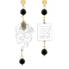 Orecchini Drago Plexi Trasparente Mini Nero