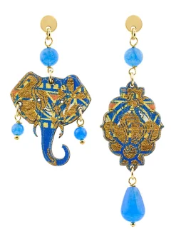 Orecchini Elefante Mini Azzurro