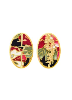 Orecchini Fortuna Clips Ovale Nero