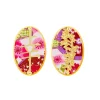 Orecchini Fortuna Clips Ovale Fucsia