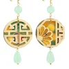 Orecchini Fu Mini Verde Giada