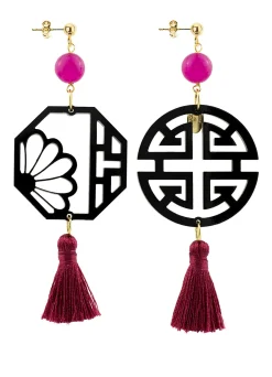Orecchini Fu Plexi Nappa Fucsia