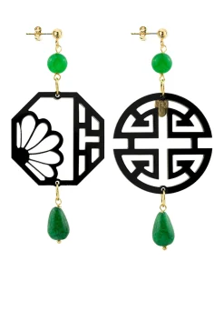 Orecchini Fu Plexi Pietre Verde