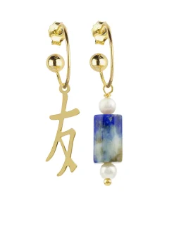Orecchini Hoop Amicizia Blu