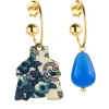 Orecchini Hoop Dama Azzurro