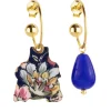 Orecchini Hoop Dama Blu