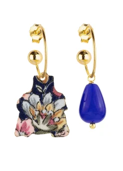 Orecchini Hoop Dama Blu