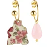 Orecchini Hoop Dama Rosa