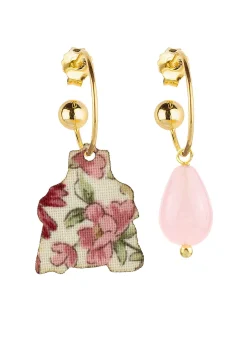 Orecchini Hoop Dama Rosa