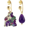 Orecchini Hoop Dama Viola