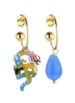 Orecchini Hoop Drago Azzurro