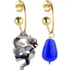Orecchini Hoop Drago Blu