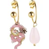 Orecchini Hoop Drago Rosa
