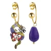 Orecchini Hoop Drago Viola