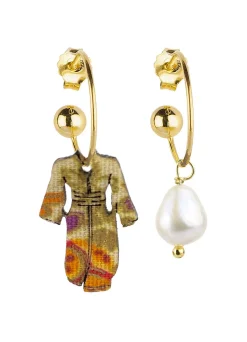 Orecchini Hoop Kimono Perla